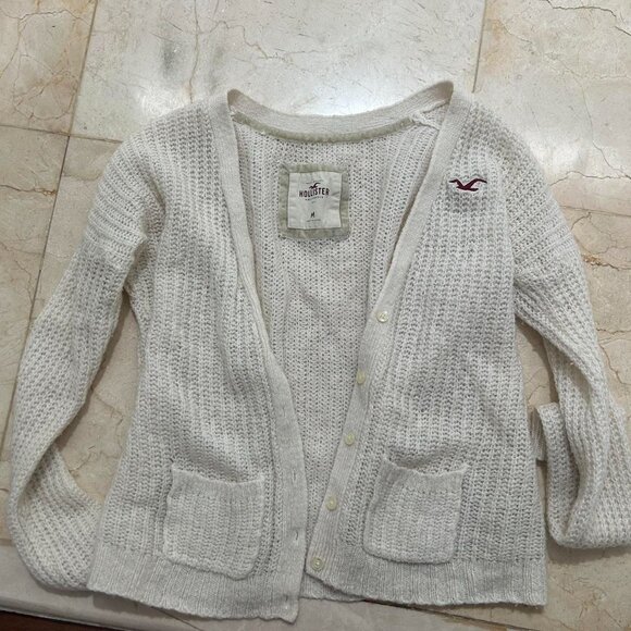 Hollister Co. Women's White Cardigan - Picture 3 of 3